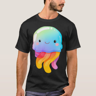 Regenboog Kwallen Kawaii T-shirt