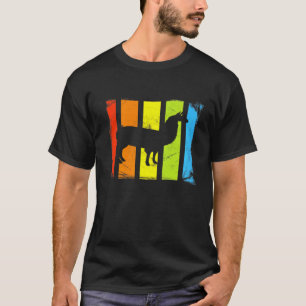 Regenboog Lama Bedrukte T-shirt met Afgeleid Desig