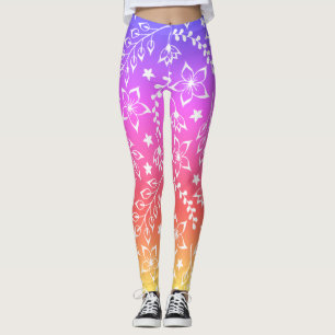 Regenboog leggings voor gym en yoga