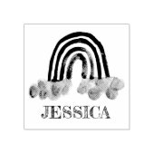 Regenboog Leuke Kinder Moderne Waterverf Rubberstempel (Afrduk)