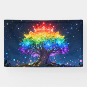 Regenboog Levensboom Banner