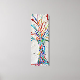 Regenboog Levensboom Kleurrijke Mozaïek Canvas Afdruk