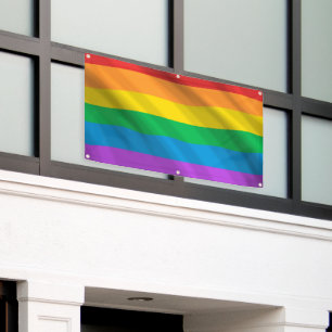 Regenboog LGBT Pride-vlagbanner Liefde is Liefde Spandoek
