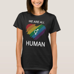 Regenboog LGBT Trots Wij zijn allemaal Menselijke T-shirt