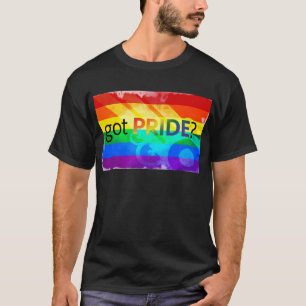 Regenboog LGBT-vlag met tekst "Got Pride?" T-shirt