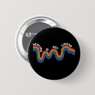 Regenboog LGBTQ mentale gezondheidsbewustzijn Ronde Button 5,7 Cm