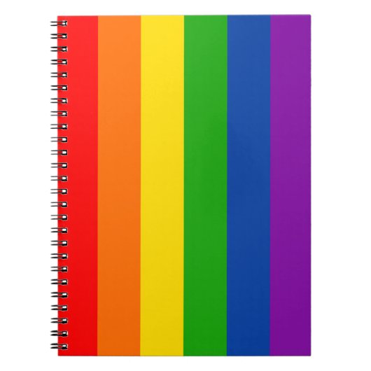 Regenboog LGBTQ+ Pride Vlag, Homoprenten Kleuren Notitieboek (Voorkant)