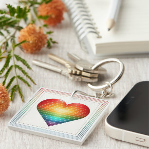 REGENBOOG LGBTQI PRIDE BEWUSTZIJN & STEUN SLEUTELHANGER