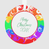 Regenboog LGBTQIA+ Kerstmis Ornament (achterkant)