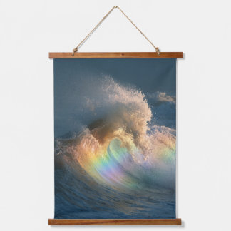 Regenboog Licht Storm Oceaan Golf Tapijt Hangend Wandkleed