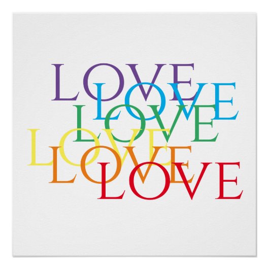 REGENBOOG LIEFDE 20x20 Poster Perfect Poster (Voorkant)