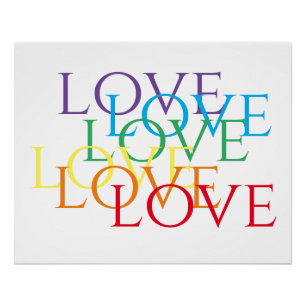 REGENBOOG LIEFDE 25x20 Poster Perfect Poster