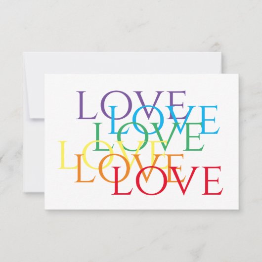 REGENBOOG LIEFDE 3.5x5.5 Platte Kaart (Voorkant)