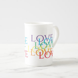 REGENBOOG LIEFDE Bone China Mok