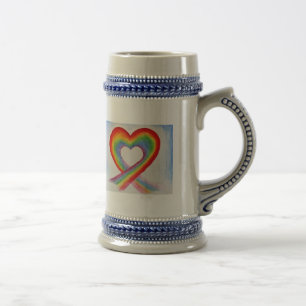 REGENBOOG LIEFDE HART BIJKRUIK EN KOFFIEKOPPEN BIERPUL