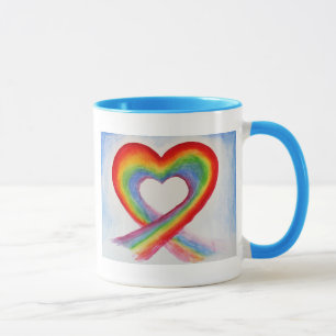 REGENBOOG LIEFDE HART KOFFIEBEEKER MOK