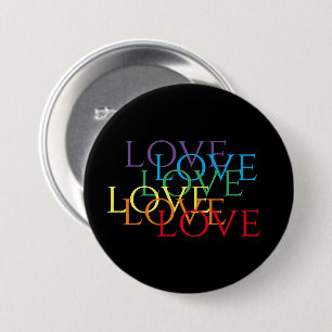 REGENBOOG LIEFDE II Knoopsgat Ronde Button 7,6 Cm