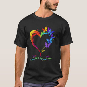 Regenboog Liefde Is Liefde LGBT Homoseksueel Lesbi T-shirt
