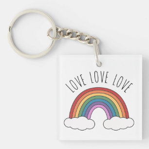 Regenboog Liefde Liefde Liefde Sleutelhanger