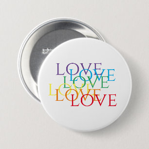 REGENBOOG LIEFDE Ronde Speldje Knop