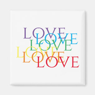 REGENBOOG LIEFDE Vierkante Magneet