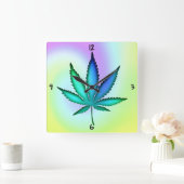 Regenboog Liefde Vierkante Wandklok Vierkante Klok (Huis)