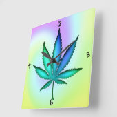 Regenboog Liefde Vierkante Wandklok Vierkante Klok (Hoek)