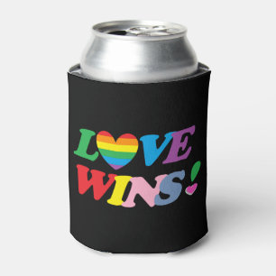 Regenboog Liefde Wint Pride Hart LGBT Blikjeskoeler