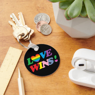 Regenboog Liefde Wint Pride Hart LGBT Sleutelhanger