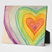 Regenboog Liefdes Harten Kunstprint Plaques Fotoplaat (Zijkant)