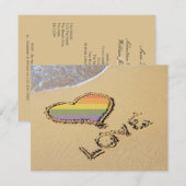 Regenboog Liefdeshart in het Zand Kaart (Voorkant / Achterkant)