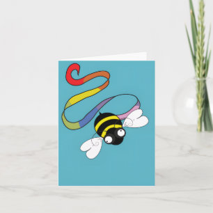 Regenboog lint briefkaart (leeg van binnen)