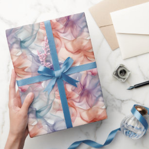 Regenboog linten op wit cadeaupapier