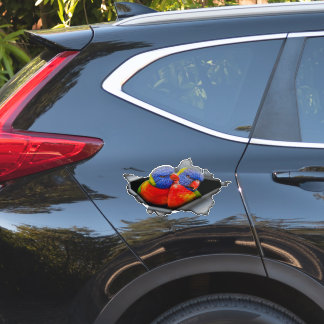 Regenboog Lorikeet Papegaai Sticker – Kleurrijke V