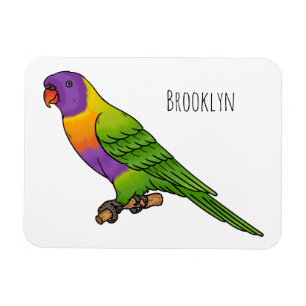 Regenboog lorikeet vogel cartoon illustratie magneet