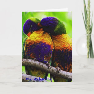 Regenboog Lorikeets, Mijn Valentijn Feestdagen Kaart