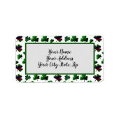 Regenboog Lucky Shamrockr Design Etiket (Voorkant)