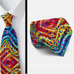 Regenboog Luipaardprint Halsdas Stropdas
