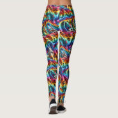 Regenboog Luipaardprint Leggings | Psychedelisch (Achterkant)