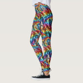 Regenboog Luipaardprint Leggings | Psychedelisch (Links)
