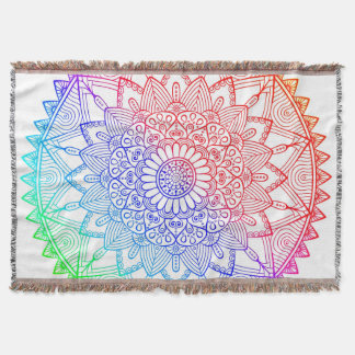 Regenboog Mandala Deken