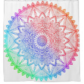 Regenboog Mandala Douchegordijn (Voorkant)