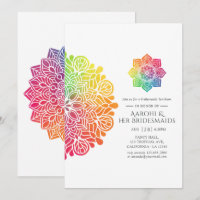 Regenboog Mandala Indiase Bruidsmeisjes Lunch