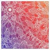 Regenboog Mandala Patroon Fabric Stof (Close Up)