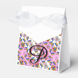 Regenboog Mandala Pride Monogram - Levendig Geomet Bedankdoosjes