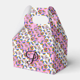 Regenboog Mandala Pride Monogram - Levendig Geomet Bedankdoosjes