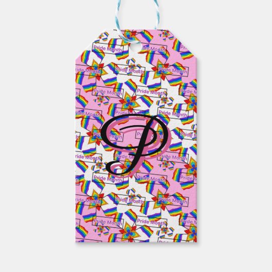 Regenboog Mandala Pride Monogram - Levendig Geomet Cadeaulabel (Voorkant)