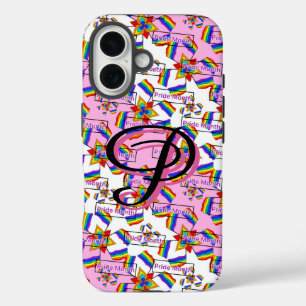 Regenboog Mandala Pride Monogram - Levendig Geomet iPhone 16 Hoesje