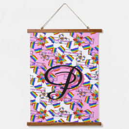 Regenboog Mandala Pride Monogram - Levendig Geomet Hangend Wandkleed