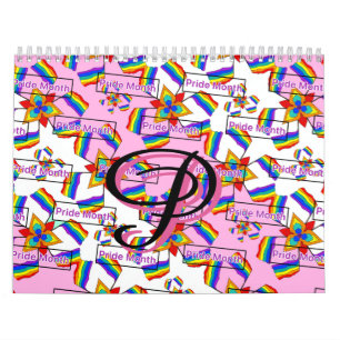 Regenboog Mandala Pride Monogram - Levendig Geomet Kalender